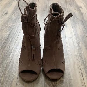 Bamboo heel booties